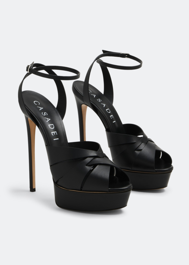 Casadei Florence sandals for Women Black in Bahrain Level Shoes