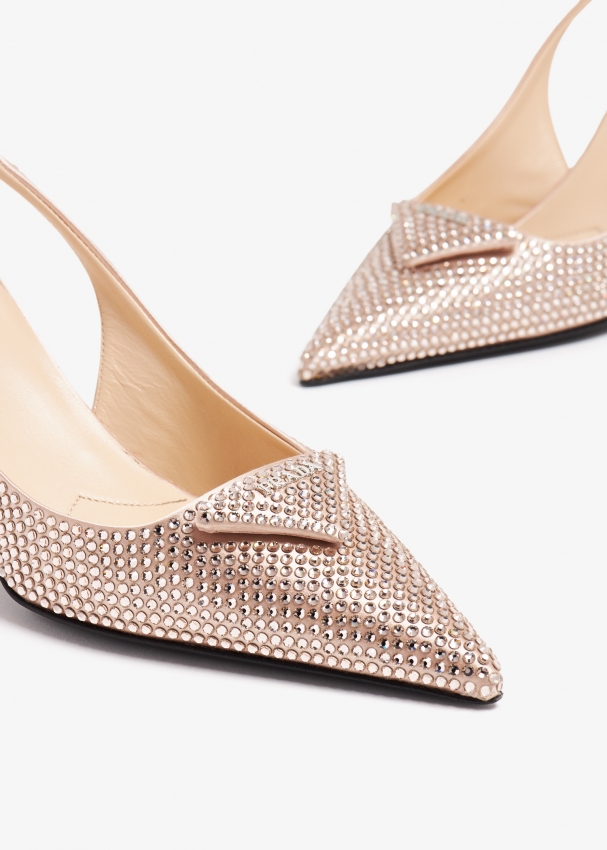 Prada crystal shoes hotsell