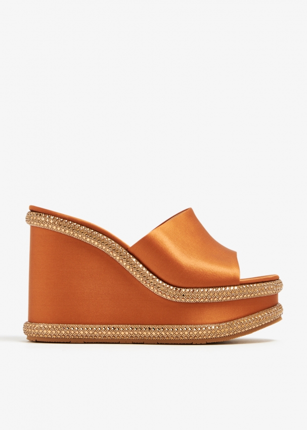 NEOUS 55mm slingback leather sandals - Orange