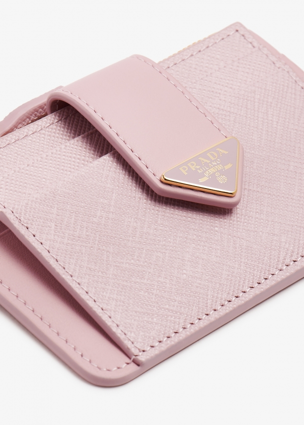 Prada card holder pink hotsell