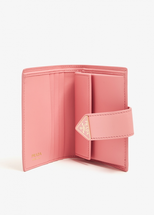 Prada Small Saffiano leather wallet for Women - Pink in UAE | Level Shoes