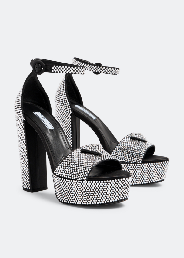 Prada platform hot sale sandals black