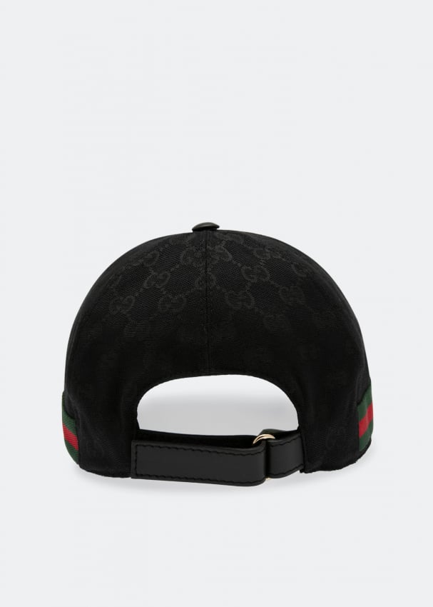 Gucci Original GG Canvas Baseball Hat With Web in Black