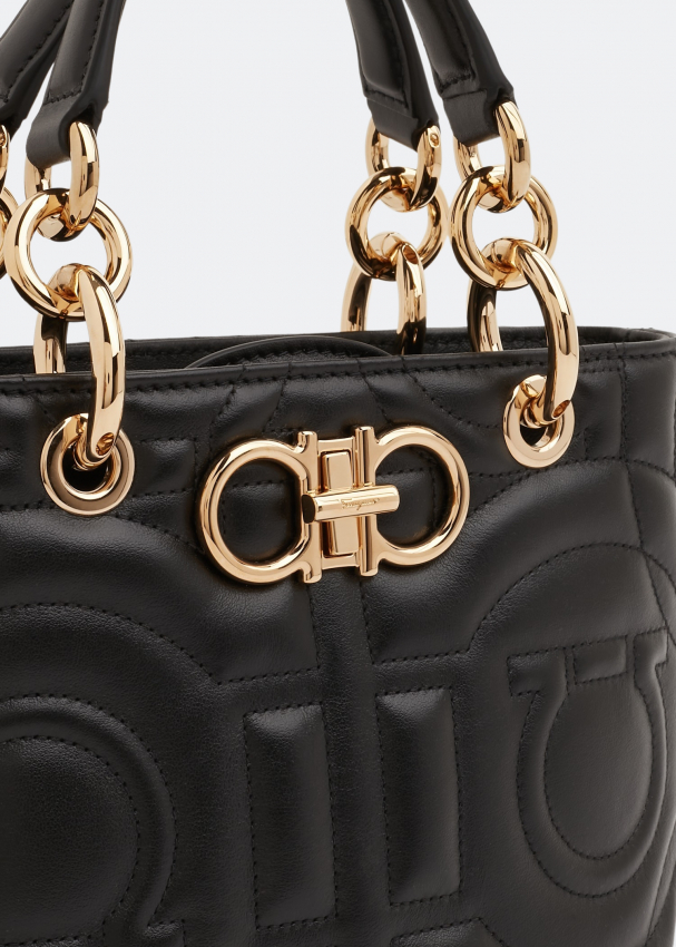 Ferragamo Quilted Gancini top handle bag for Women Black in UAE