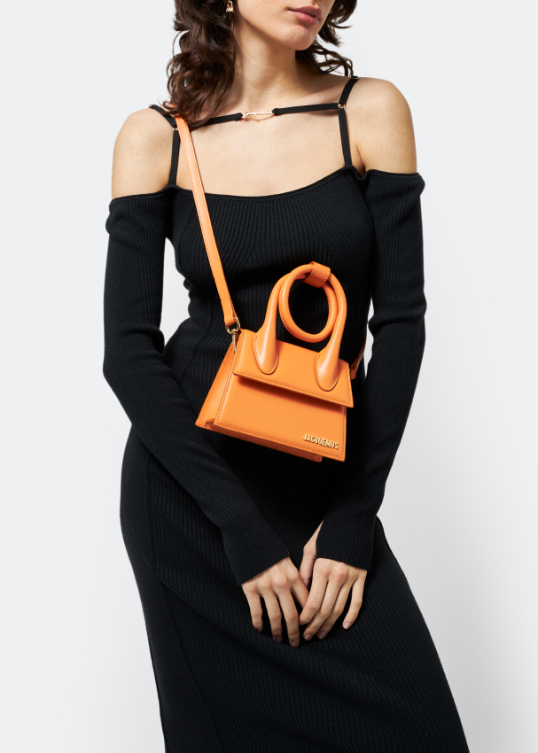 Jacquemus Le Chiquito Noeud bag for Women - Orange in UAE | Level Shoes