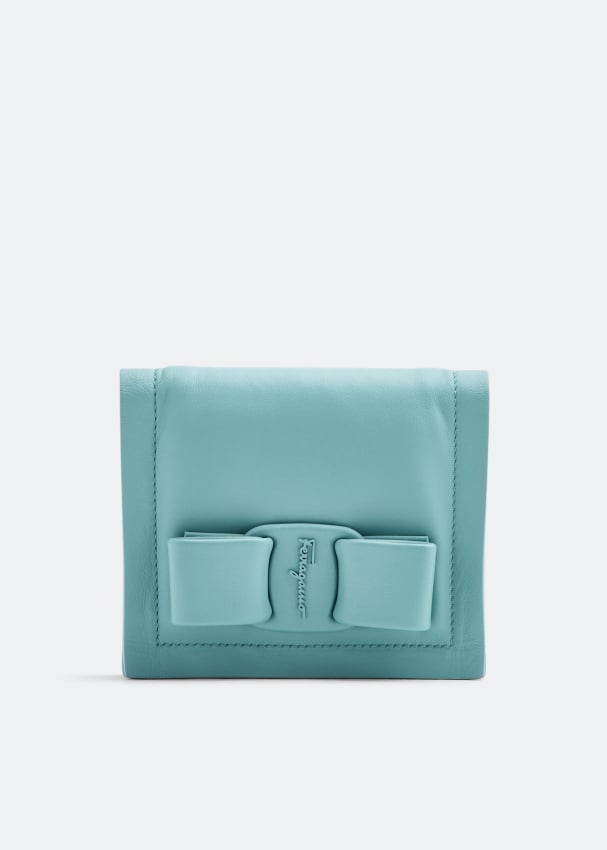 Ferragamo Vara bow wallet for Women Blue in Kuwait Level Shoes