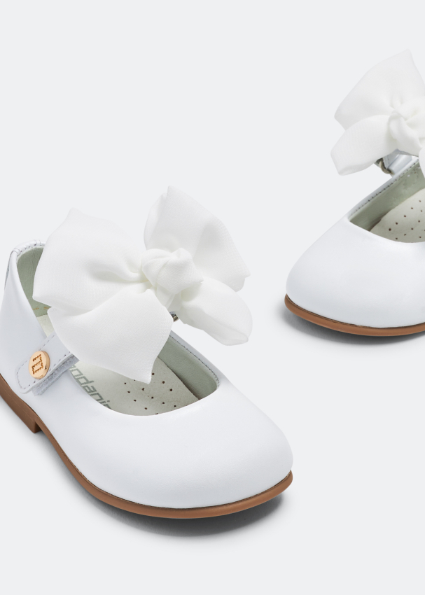 Andanines Bow ballerinas for Baby White in UAE Level Shoes