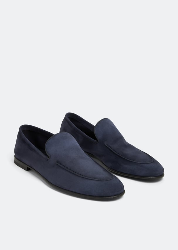 Navy loafers mens sale