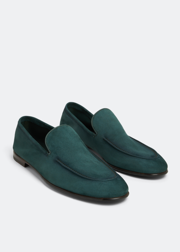 Green shop suede shoes