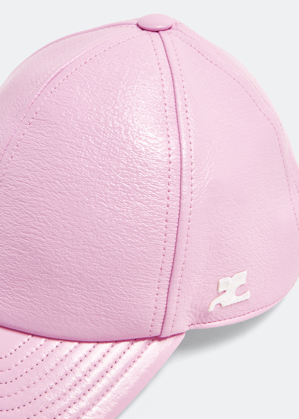 Pink leather discount cap