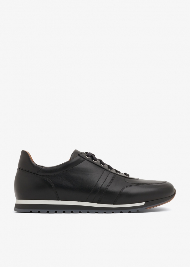 Magnanni Leather sneakers for Men - Black in UAE | Level Shoes