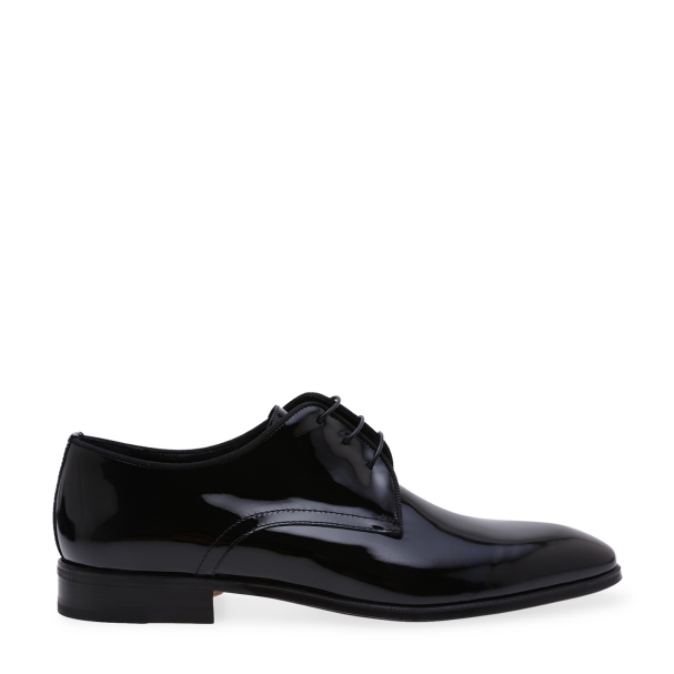 Black patent derby best sale shoes