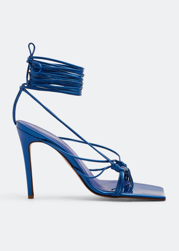 Blue lace up sandals deals