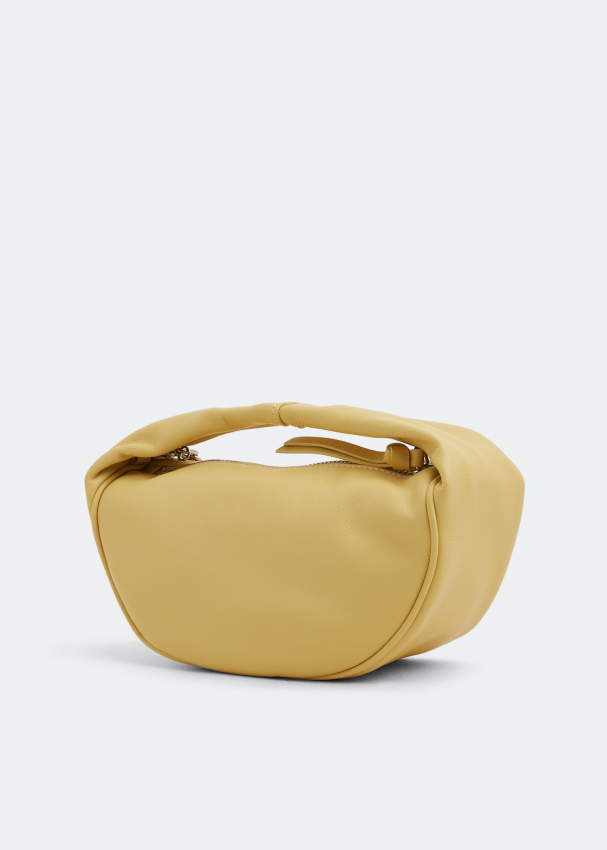 Yellow leather purse handbag deals