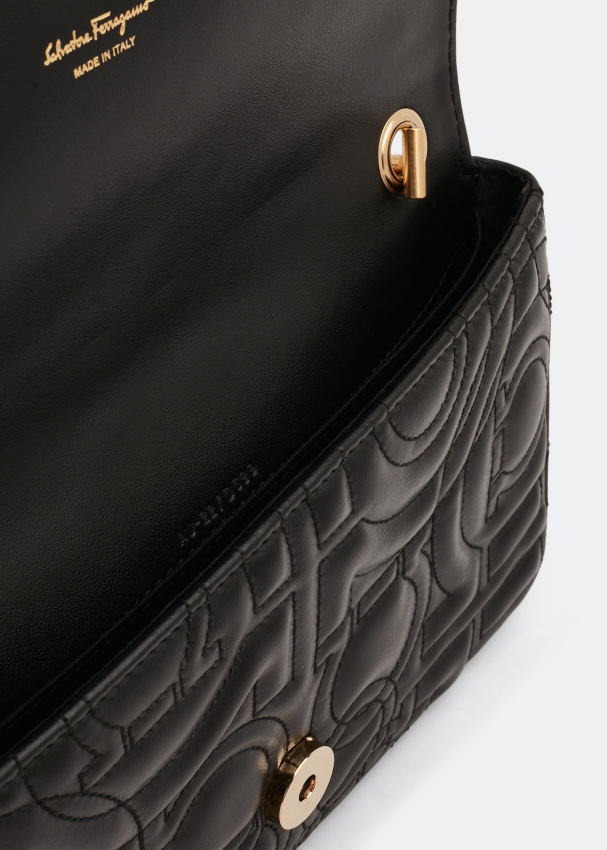 Ferragamo Quilted Gancini mini bag for Women Black in UAE