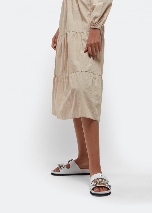 Dress slide sandals top