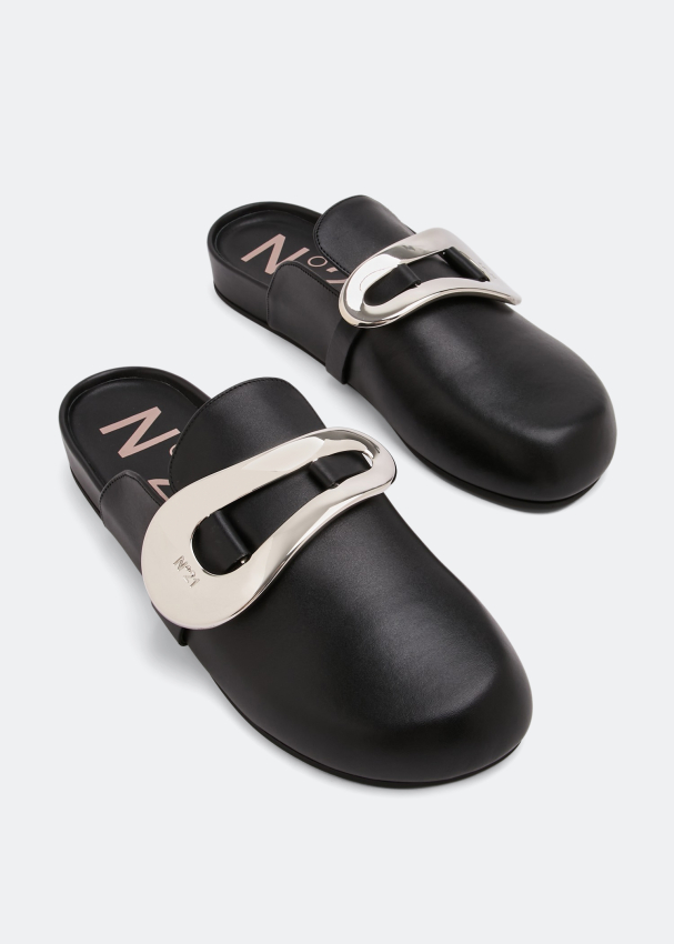 NO.21 Chunky buckle mules for Women - Black in UAE | Level Shoes