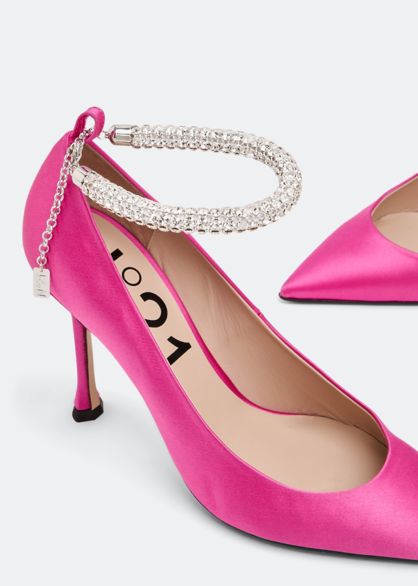 Satin pink cheap shoes