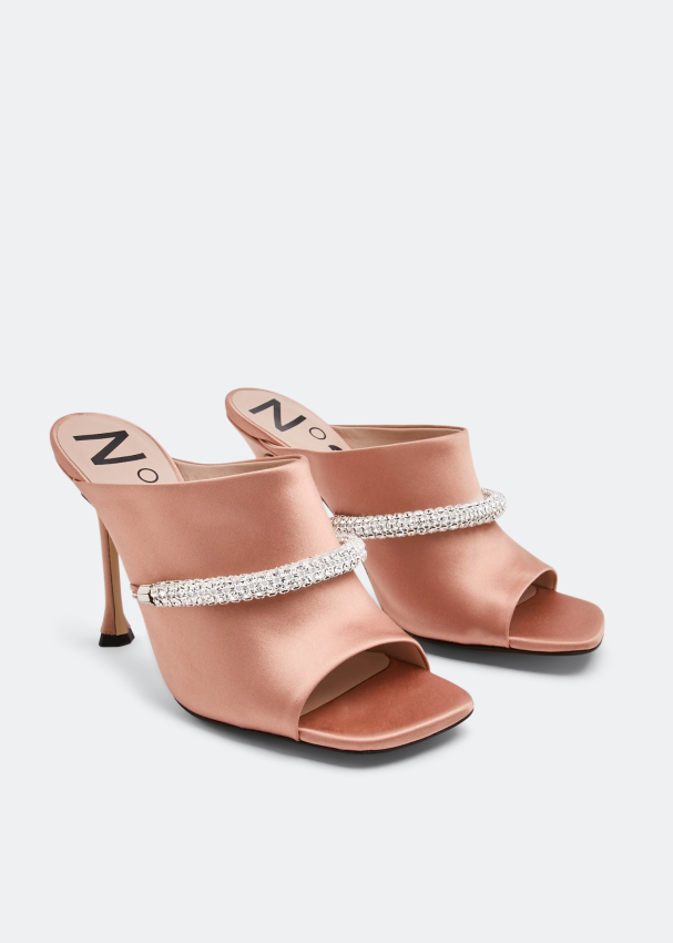 NO.21 Crystal embellished mules for Women Pink in UAE Level Shoes