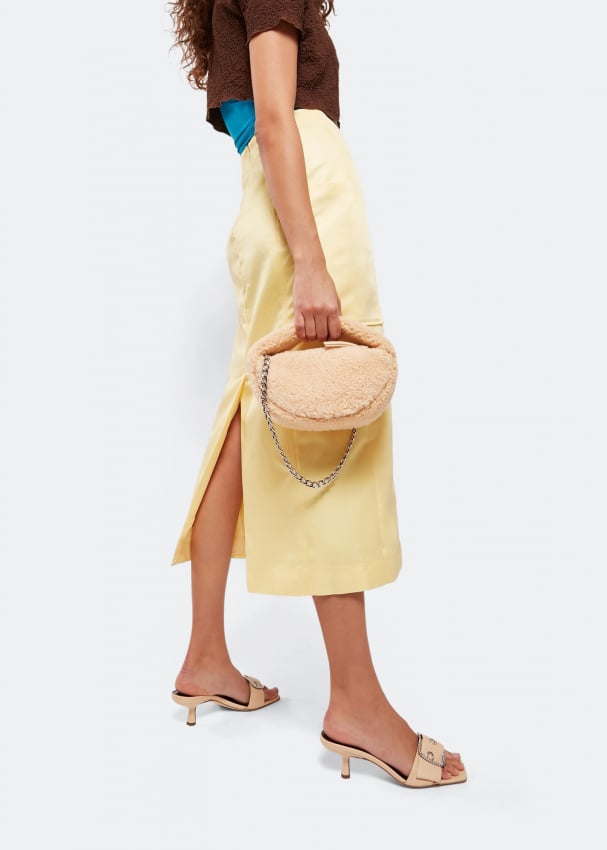 BY FAR Baby Cush shearling bag for Women Beige in KSA Level Shoes