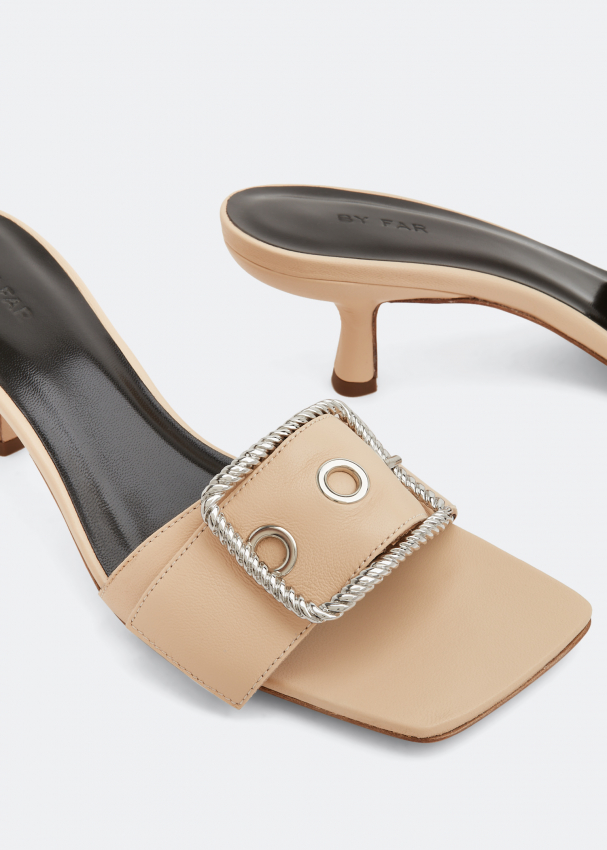 BY FAR Davina mules for Women Beige in UAE Level Shoes