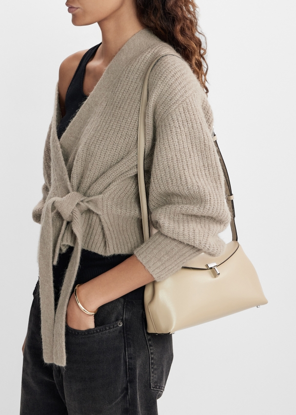 TOTEME T-Lock clutch for Women - Cream in UAE | Level Shoes