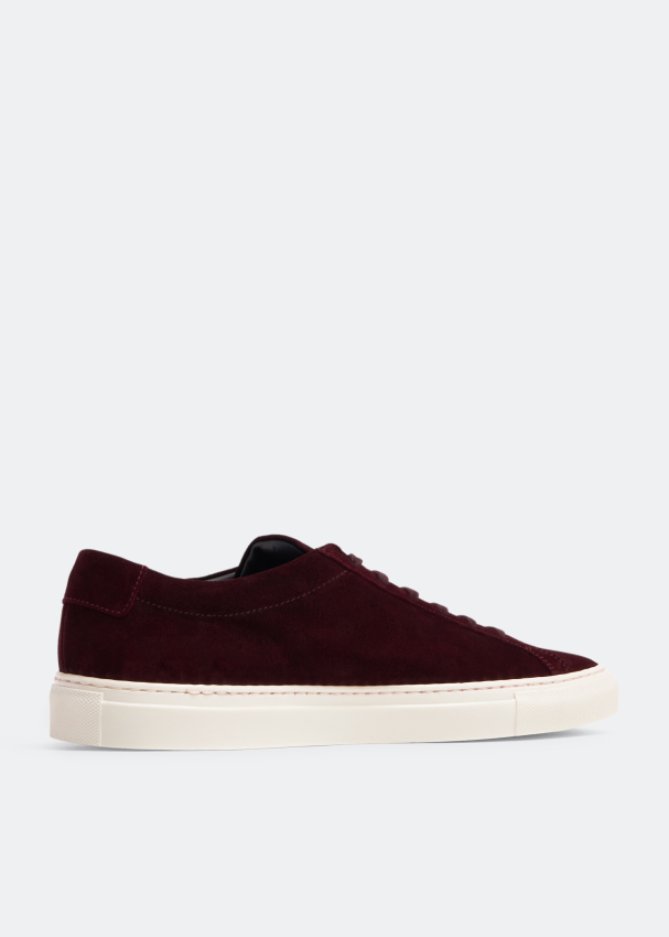Maroon online suede sneakers