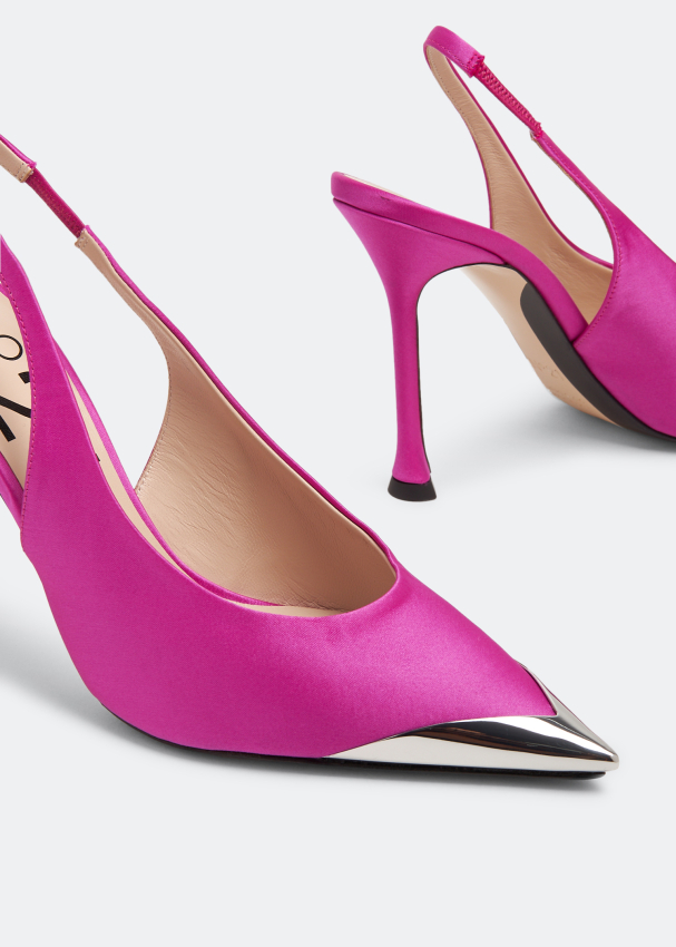 NO.21 Satin sling back pumps for Women Pink in UAE Level Shoes