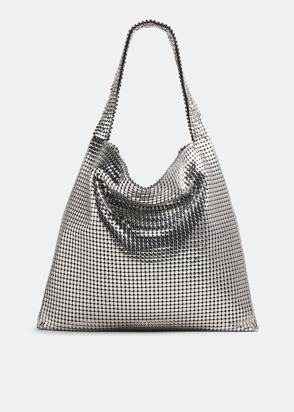 Rabanne Pixel XL mesh tote bag for Women - Silver in UAE