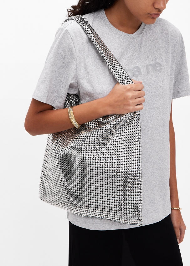 激安先着 in Silver - Women for bag tote mesh XL Pixel Rabanne UAE Shoes Level | パンツ