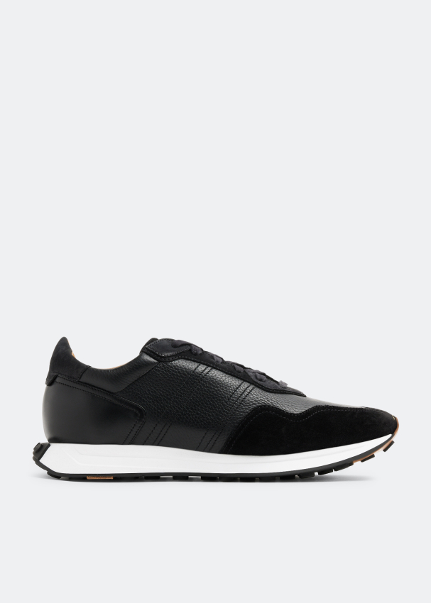 Magnanni Leather sneakers for Men - Black in UAE | Level Shoes