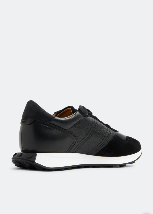 Magnanni Leather sneakers for Men - Black in UAE | Level Shoes