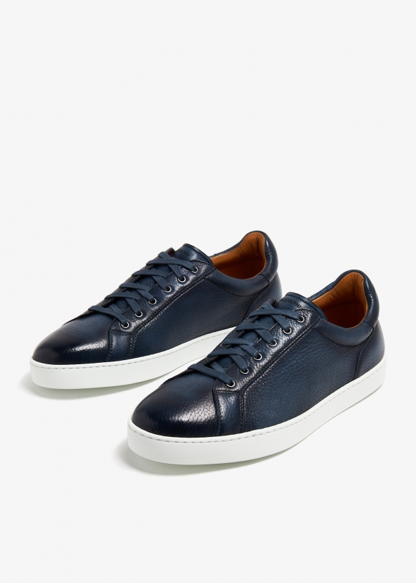 Blue leather online sneakers mens