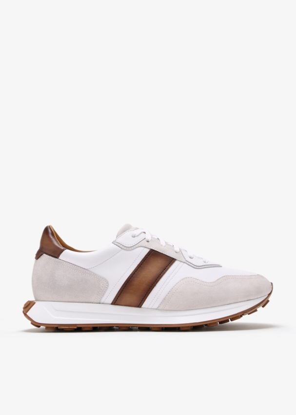 Magnanni Leather sneakers for Men - White in UAE | Level Shoes