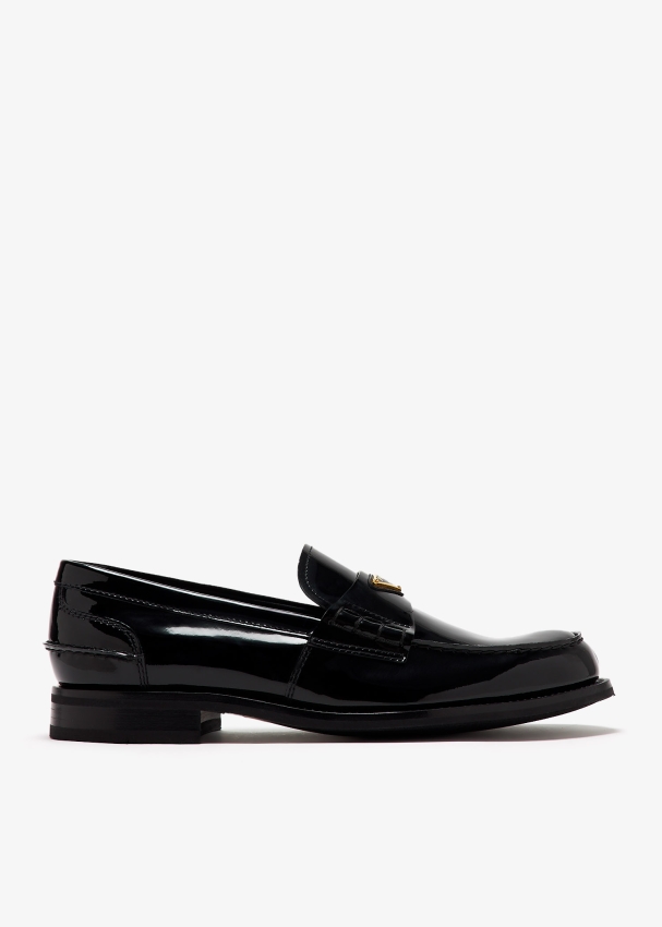 Prada Brushed leather loafers for Men - Black in UAE | Level Prada Brushed leather loafers for Men - Black in UAE | Level