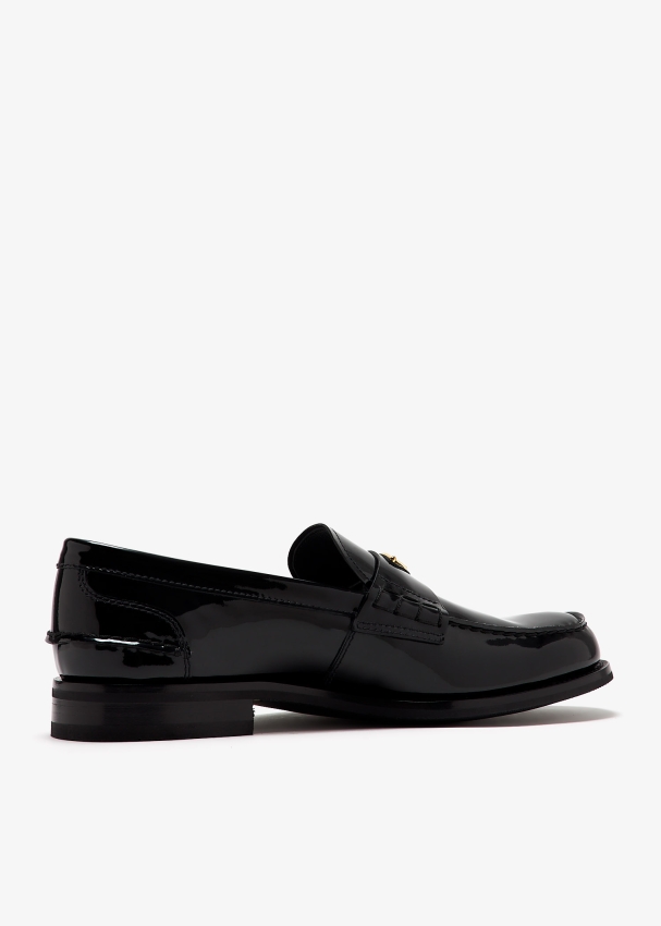 Prada Brushed leather loafers for Men - Black in UAE | Level Prada Brushed leather loafers for Men - Black in UAE | Level