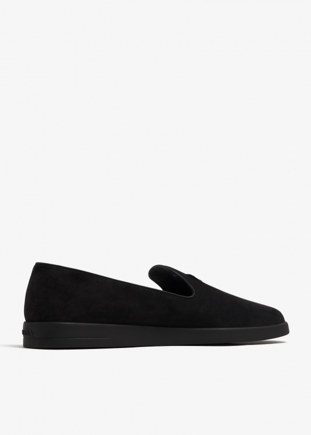 Prada Suede slippers for Men - Black in UAE | Level Shoes