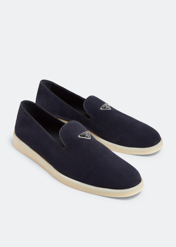 Prada blue sales suede shoes