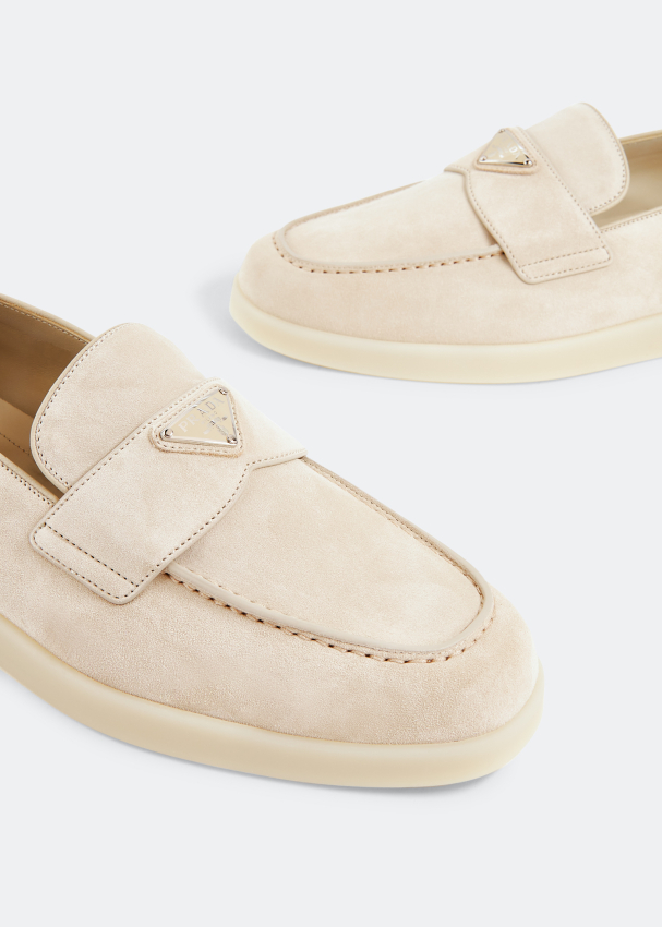 Prada Suede loafers for Men - Beige in UAE | Level Shoes
