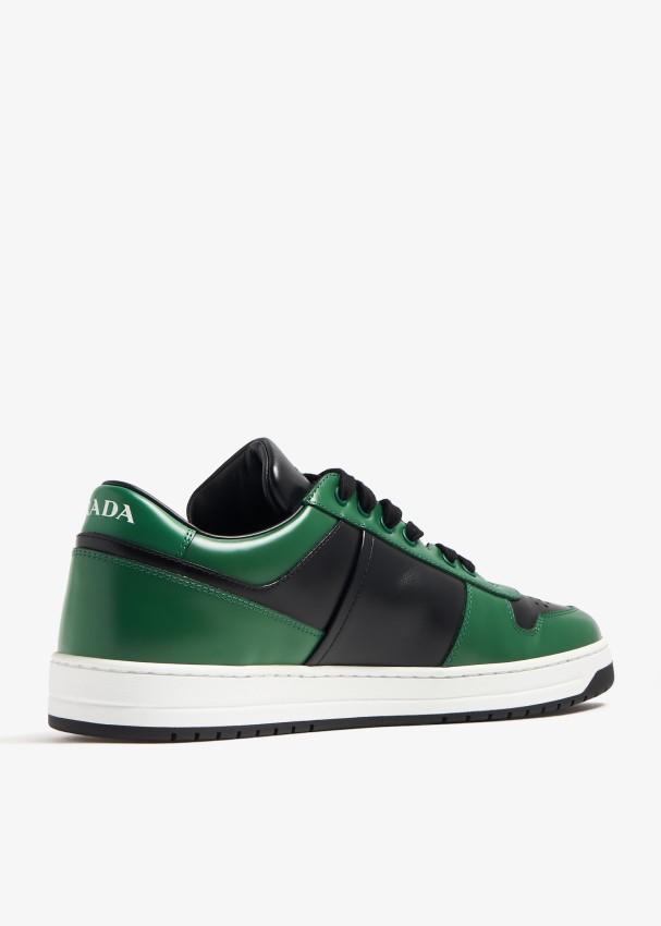 Prada Downtown leather sneakers for Men - Green in UAE | Level Shoes