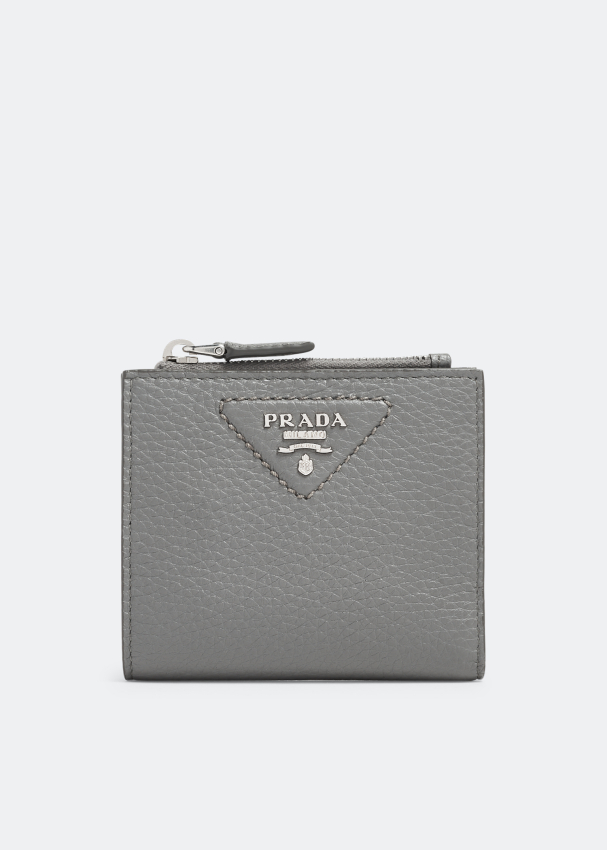 Prada Saffiano leather small wallet for Men Grey in UAE Level