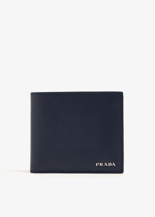 Prada Saffiano leather wallet for Men Blue in KSA Level Shoes