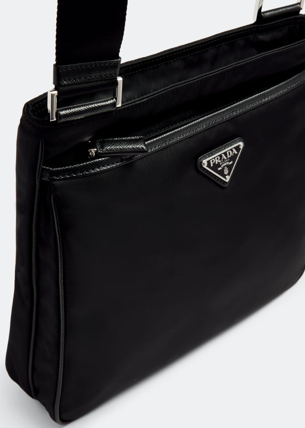 Prada Re-nylon And Saffiano Shoulder Bag in Black for Men