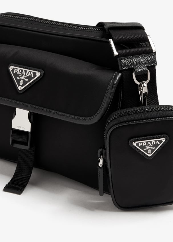 Prada Re-nylon Crossbody Bag in Black for Men