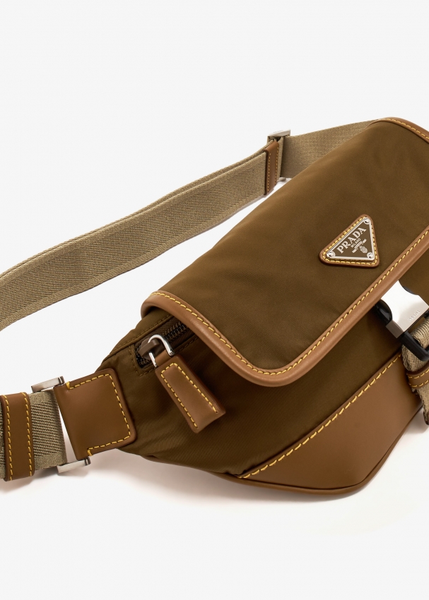 Prada Re Nylon belt bag for Men Brown in KSA Level Shoes