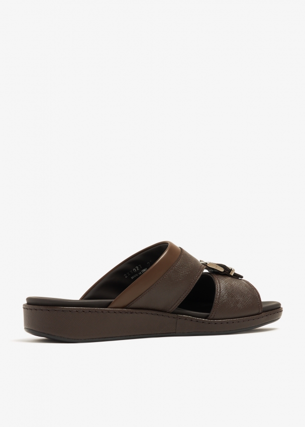 Prada saffiano sandals hotsell