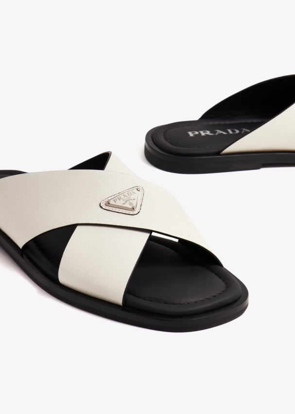 White prada slides hotsell