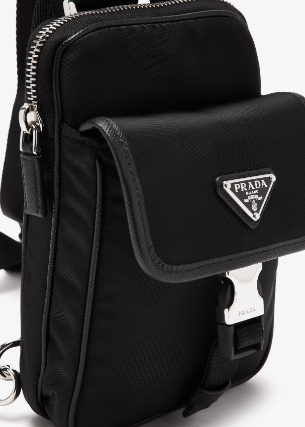 Prada nylon and saffiano leather smartphone case best sale