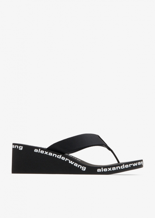 Alexander Wang AW wedge flip flops for Women - Black in UAE