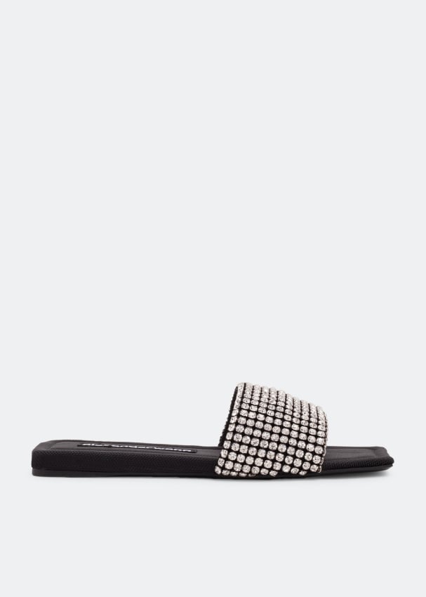【60％OFF】 Alexander Wang Anya crystal slides for Women - Silver in UAE 靴